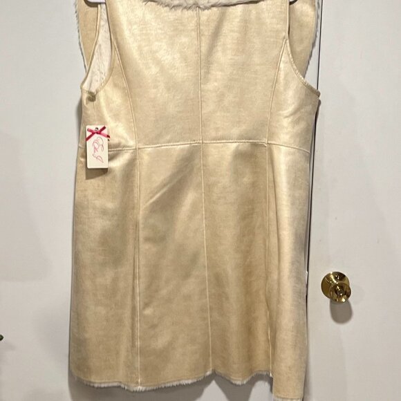 Eliza J Faux Shearling Long Vest Size L - Picture 10 of 12